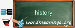 WordMeaning blackboard for history